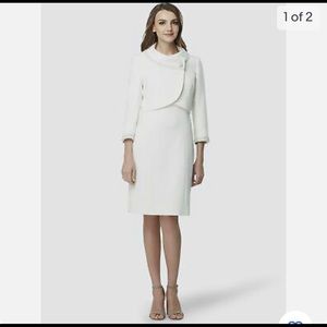 ISO!! TAHARI Womens Ivory Zippered Sleeveless Wear To Work Sheath